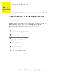 The P-Value Function and Statistical Inference