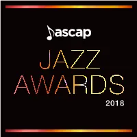2018 ASCAP Jazz Awards Program Book