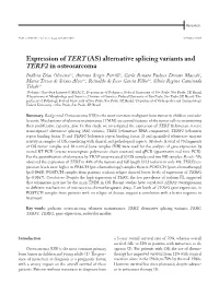 (AS) Alternative Splicing Variants and TERF2 in Osteosarcoma
