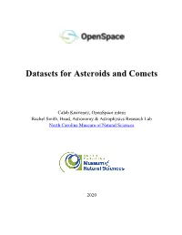 Asteroids + Comets