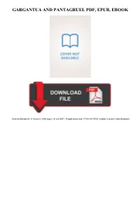 {Dоwnlоаd/Rеаd PDF Bооk} Gargantua and Pantagruel