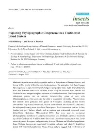 Exploring Phylogeographic Congruence in a Continental Island System