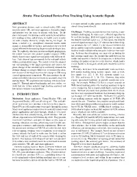 Fine-Grained Device-Free Tracking Using Acoustic Signals