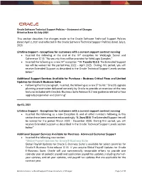 Oracle Technical Support Policies Has Been Changed to the Oracle Software Technical Support Policies