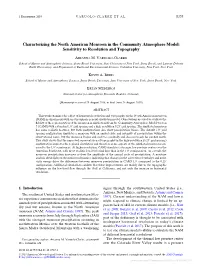 Sensitivity to Resolution and Topography
