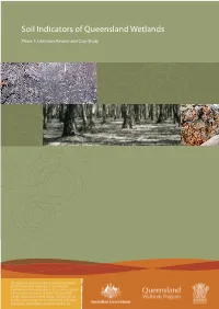Soil Indicators of Queensland Wetlands Phase 1: Literature Review and Case Study 8 Summary of ﬁ Ndings