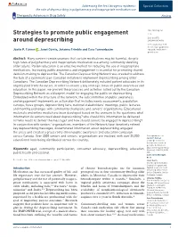 Strategies to Promote Public Engagement Around Deprescribing