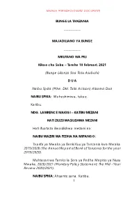 Tarehe 10 Februari, 2021