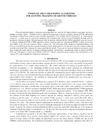 Wideband Array Processing Algorithms for Acoustic Tracking of Ground Vehicles