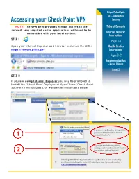 Accessing Your Check Point VPN Security