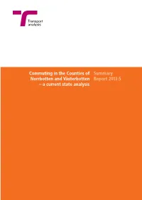 Commuting in the Counties of Norrbotten and Västerbotten