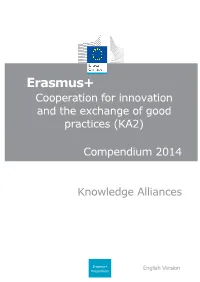 Erasmus+ Cooperation for Innovation and the Exchange of Good Practices (KA2)