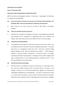 Transcripts of the Interviews of Oscar Lewisohn, Revised by Oscar Lewisohn