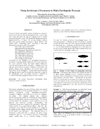 Using Jet Stream's Precursors to Make Earthquake Forecast