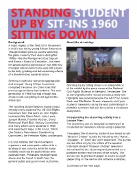 A Major Aspect of the 1960 Sit-In Movement Is That It Was Led by Young African Americans. This Generation Grew up Cl