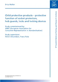 Child Protective Products – Protective Function of Socket Protectors, Hob Guards, Locks and Locking Devices
