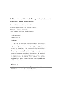 Evolution of Load Conditions in the Norwegian Railway Network and Imprecision of Historic Railway Load Data