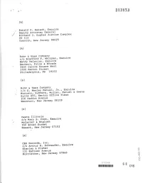 List of Names and Addresses