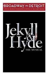 Official Program for Broadway in Detroit at The