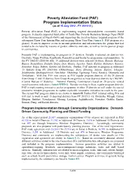 Program Implementation Status (As of 15 July 2012 - FY 2011/12 )