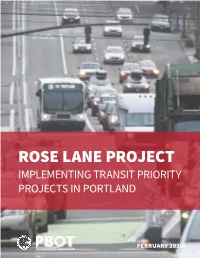 Rose Lane Project Implementing Transit Priority Projects in Portland