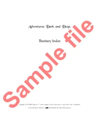 ADVENTURES DARK and DEEP™ Bestiary