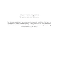 Entropy Power Inequalities the American Institute of Mathematics