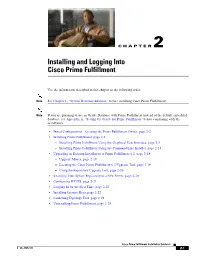 Installing and Logging Into Prime Fulfillment