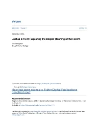 Joshua 6:15-21: Exploring the Deeper Meaning of the Herem