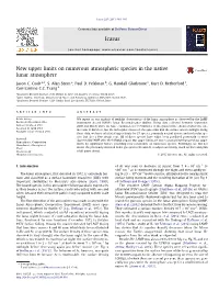 New Upper Limits on Numerous Atmospheric Species in the Native Lunar Atmosphere ⇑ Jason C