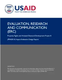 PRADD II Guinea Impact Evaluation Design Report