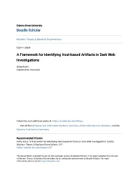 A Framework for Identifying Host-Based Artifacts in Dark Web Investigations