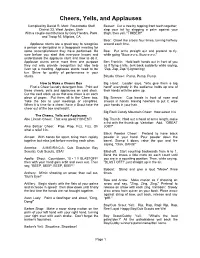 Cheers, Yells, and Applauses Compiled by Daniel R