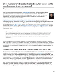 Given Frustrations with Academic Structures, How Can We Build a More Human-Centered Open Science?