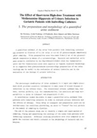 I. the Preparation and Morphology of a Quantified Urine Sediment