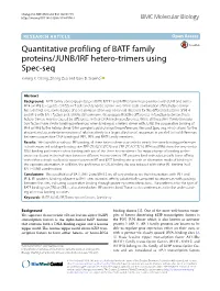 Quantitative Profiling of BATF Family Proteins/JUNB/IRF Hetero-Trimers