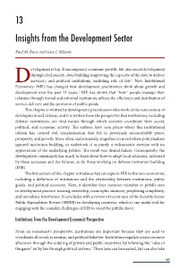13 Insights from the Development Sector