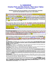 1A. HABAKKUK Charles Fitch and Otis Nichols- Plain Upon Tables PUBLISHMENT of 1843 & 1850 CHARTS