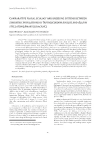 Comparative Floral Ecology and Breeding Systems Between Sympatric Populations of Nothoscordum Bivalve and Allium Stellatum (Amaryllidaceae)