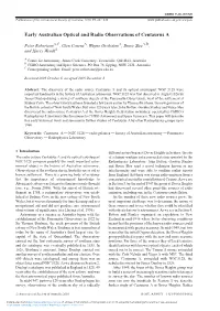 Early Australian Optical and Radio Observations of Centaurus A