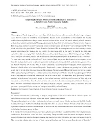 Exploring Ecological Swaraj Or Radical Ecological Democracy : a Path Towards Postdevelopment in India