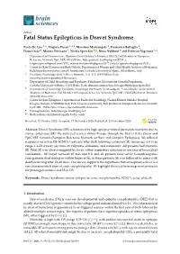 Fatal Status Epilepticus in Dravet Syndrome
