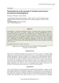 Pseudoathetosis in the Spectrum of Alcoholic Neurotoxicity: Presentation and Management