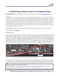The Multi-Purpose Bottom Plug for the Galataport Project