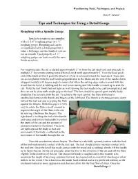 Tips and Techniques for Using a Detail Gouge