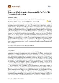 Tools and Workflows for Grassroots Li–Cs–Ta (LCT) Pegmatite Exploration
