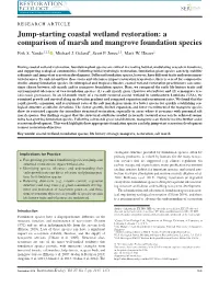 A Comparison of Marsh and Mangrove Foundation Species Erik S