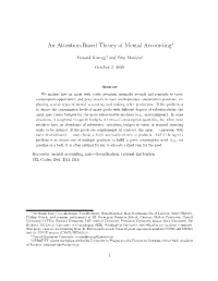 An Attention-Based Theory of Mental Accounting∗