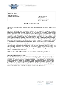 Death of Bill Nilsson