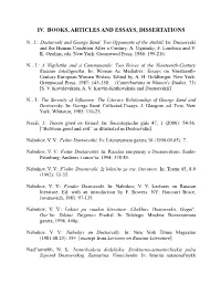 Iv. Books, Articles and Essays, Dissertations